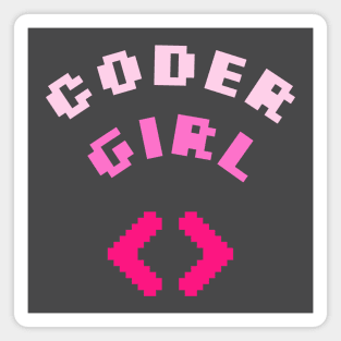 Coder Girl Programmer Coding Code Programming Geek Nerd Magnet